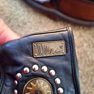 Wille G Woman's Leather Motorcycle set Vented jacket, Chaps and Gloves Size 12